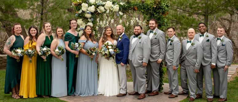 Earthy green clearance bridesmaid dresses